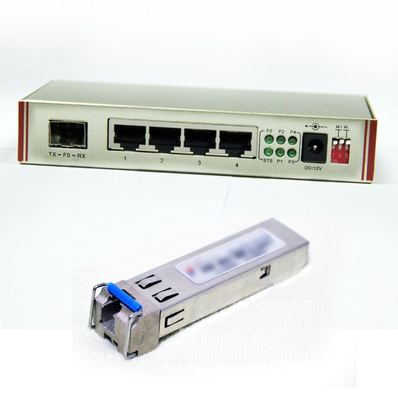 Netlink光纖收發(fā)器 1光4電千兆單模單纖LC接口，20公里傳輸距離的卓越解決方案